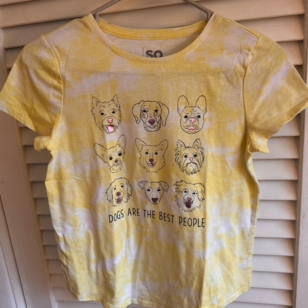 SO Yellow Dog Graphic T-Shirt Youth Large 10/12